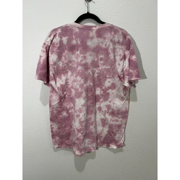NEW Nirvana Pink Splatter Tie Dye Smiley Face, Size L - Picture 2 of 3